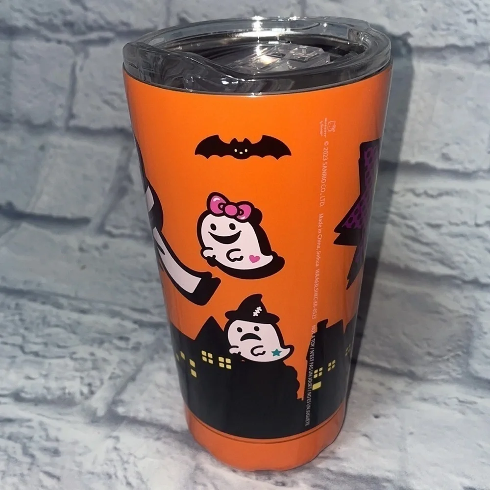 Hello Kitty Sanrio Spooky Mummy Ghost Bats Stainless Steel Halloween Tumbler